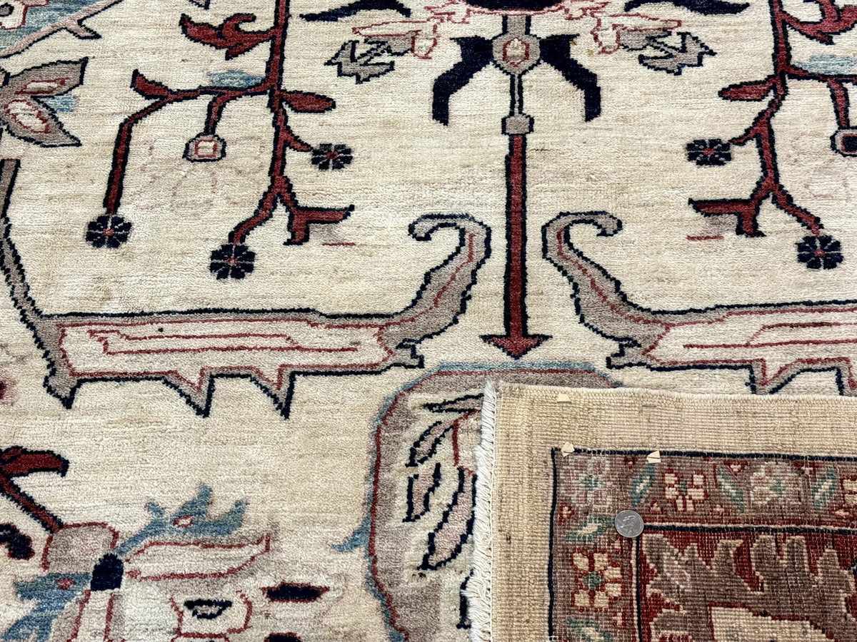 Peshawar Rug 10x14, Beige and Rust Red, Large Pak Persian Rug, Pakistani Rug - Jewel Rugs, view 11