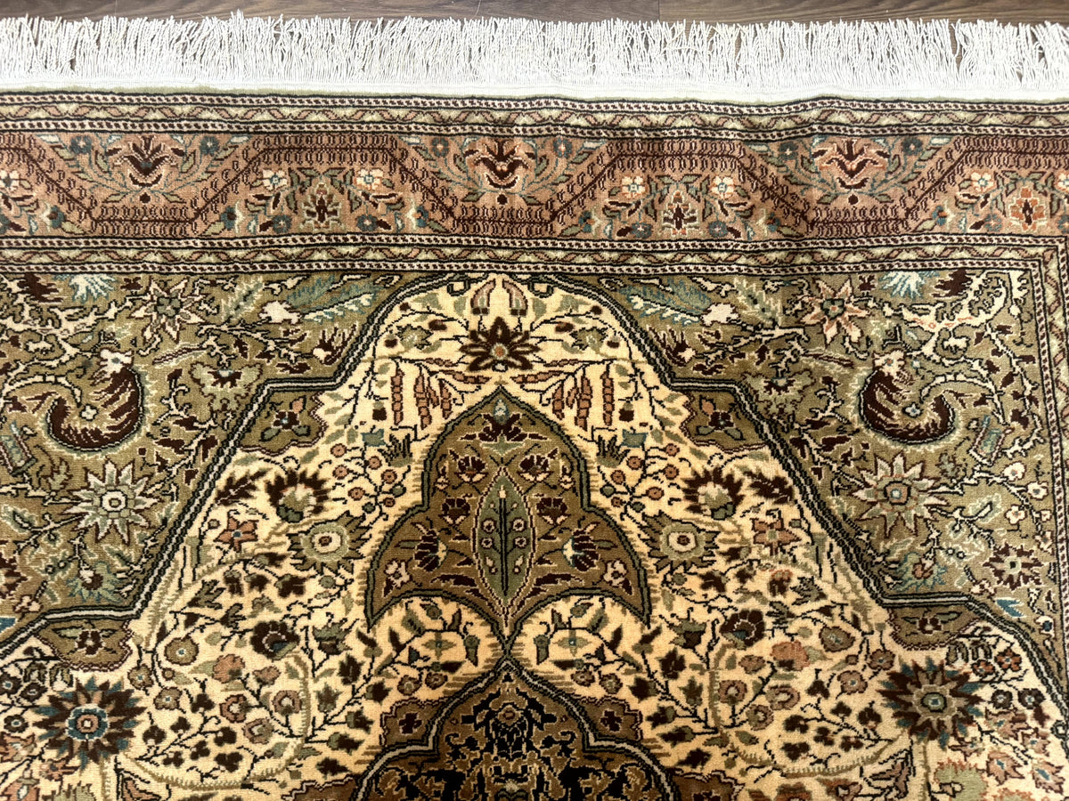 Turkish Sivas Rug 6x9, Floral Medallion, Vintage Handmade Wool Carpet - Jewel Rugs, view 3