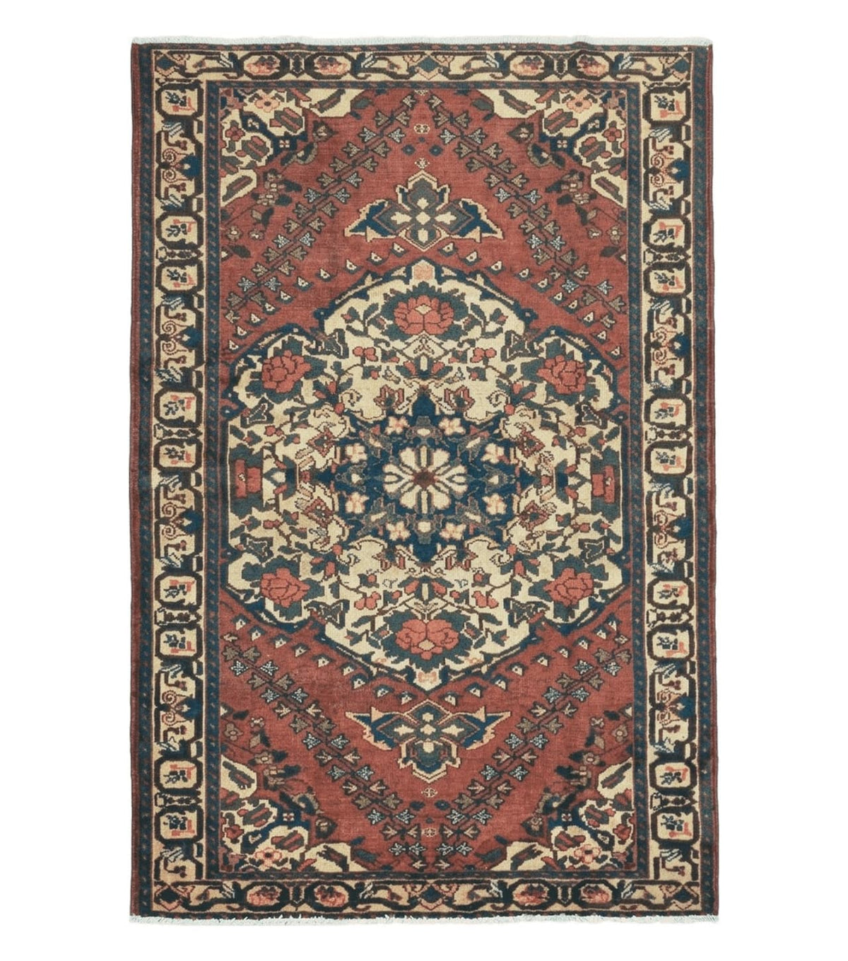 4' X 7' Antique 1920 Handmade Turkish Medallion Wool Rug Veg Dye Nice - Jewel Rugs