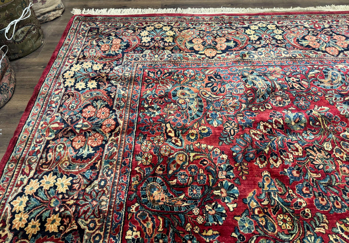 Palace Size Antique Persian Sarouk Rug 12x18 - Jewel Rugs, view 7