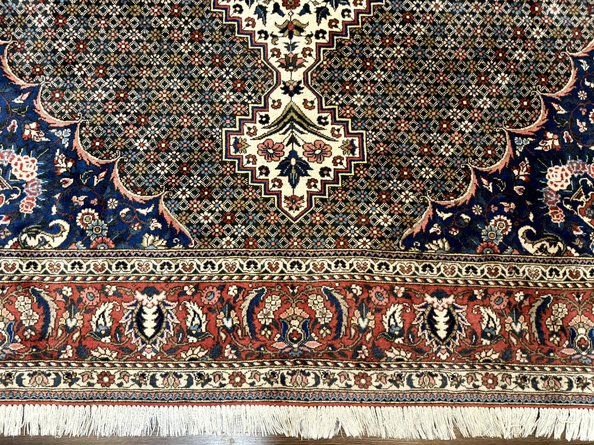 Persian Rug 7x10, Bakhtiari Saman Rug, Unique Design and Colors, Ivory Red Blue, Large Tribal Rug - Jewel Rugs, view 5