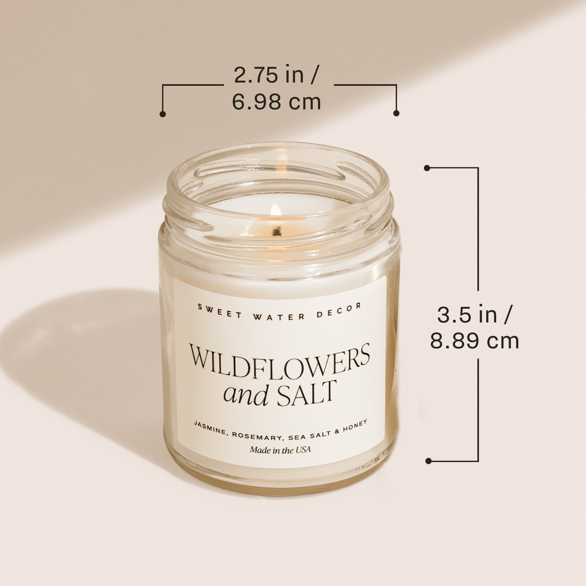 Mango and Coconut Soy Patterned Candle - Clear Jar - 9 oz - Sweet Water Decor, view 5