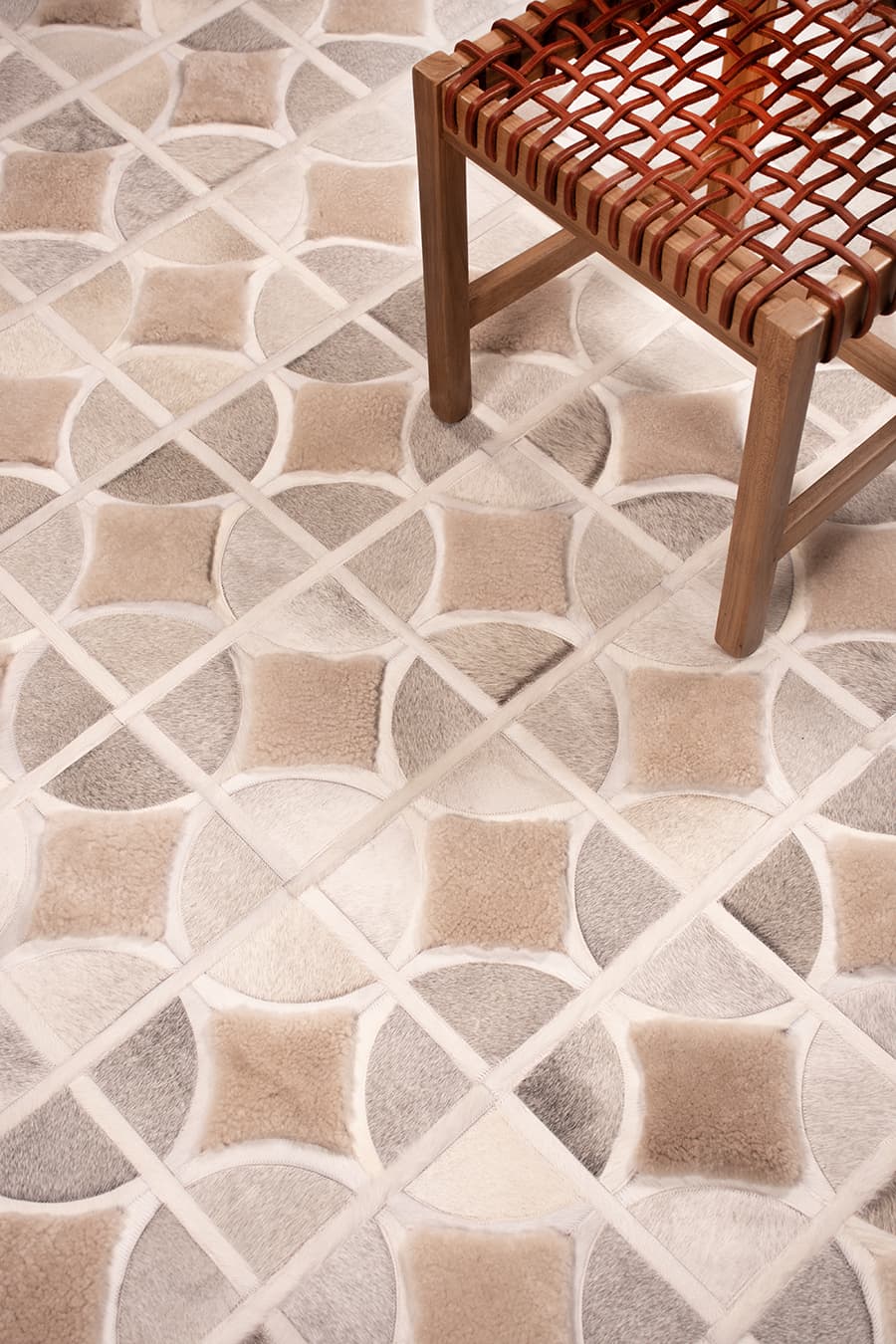 ALPHA – Custom Cowhide & Shearling Rug - Homelosophy