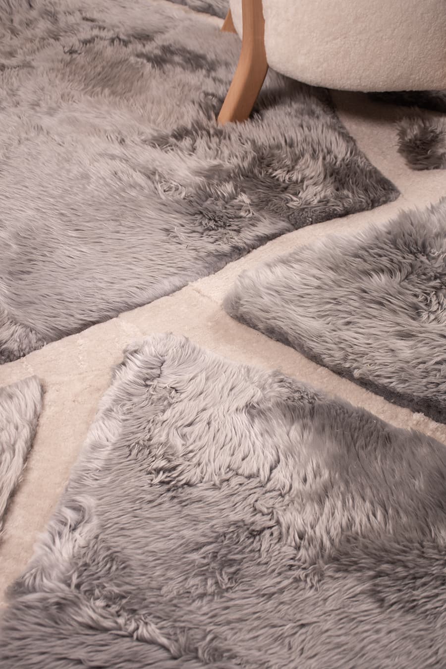 ARMOR High - Low Sheepskin Rug – Sculpted Texture in Custom Sizes - Homelosophy, view 7