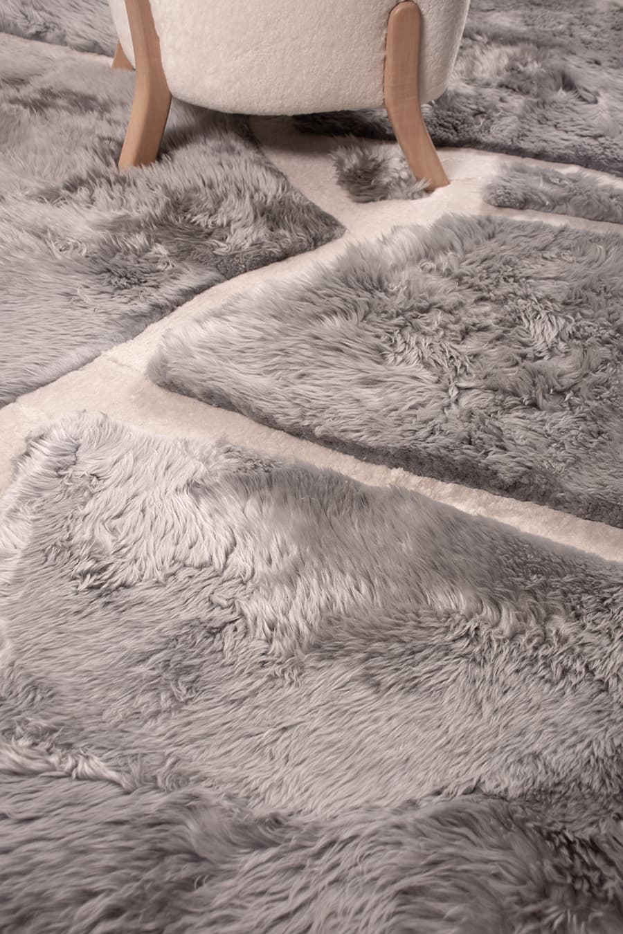 ARMOR High - Low Sheepskin Rug – Sculpted Texture in Custom Sizes - Homelosophy, view 5