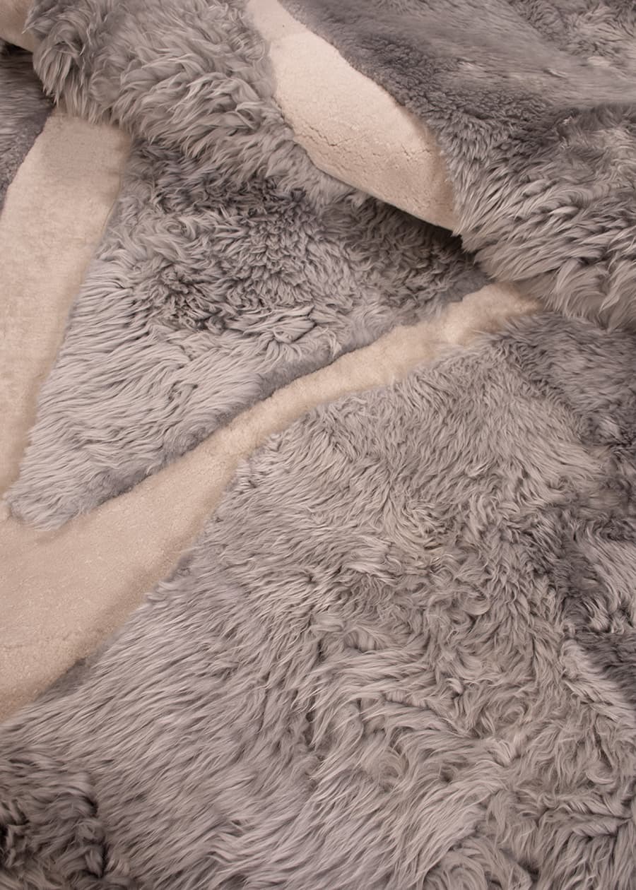 ARMOR High - Low Sheepskin Rug – Sculpted Texture in Custom Sizes - Homelosophy, view 4