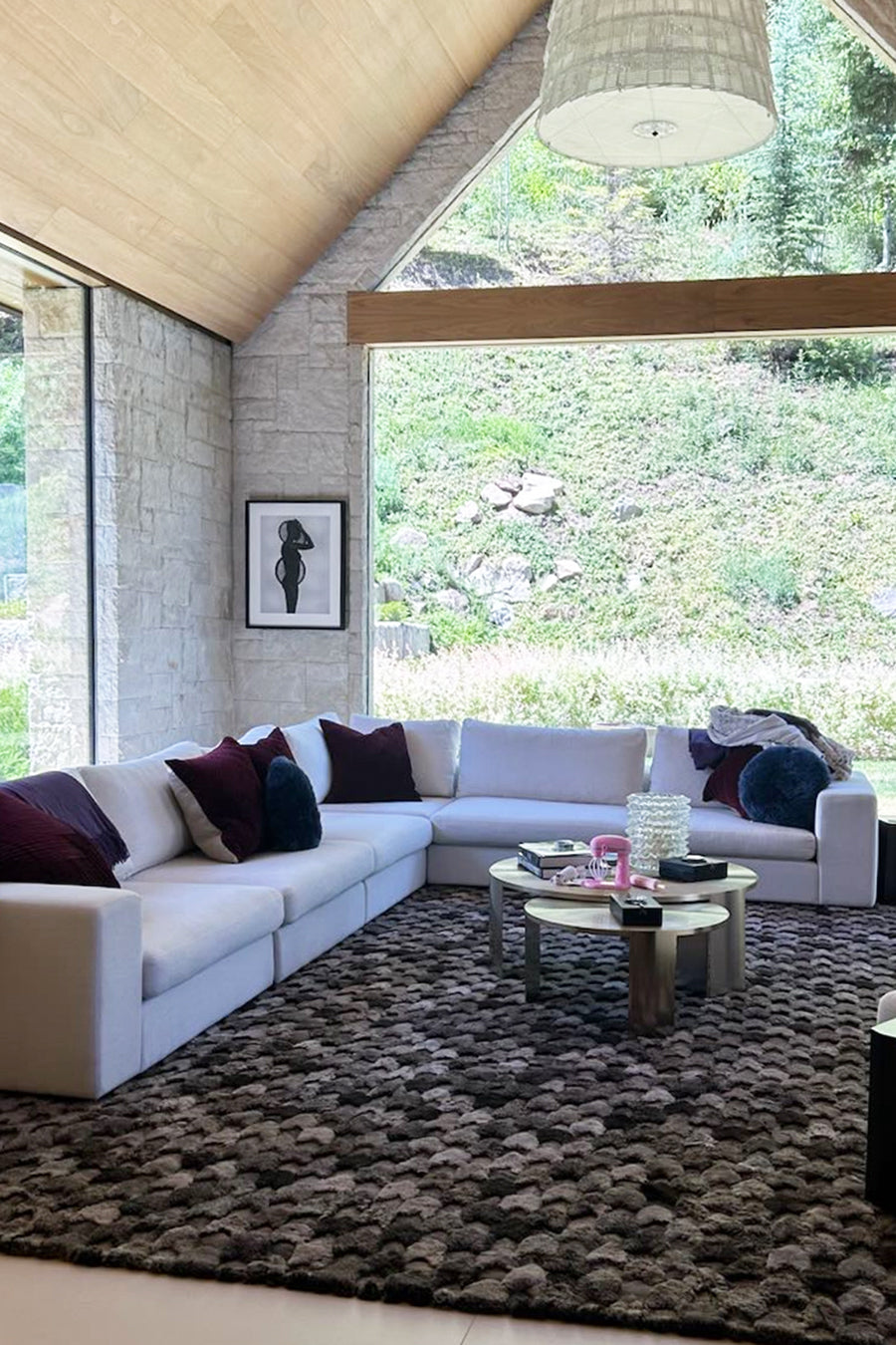 ARROWS – Hi-Low Sculpted Shearling Rug - Homelosophy, view 2
