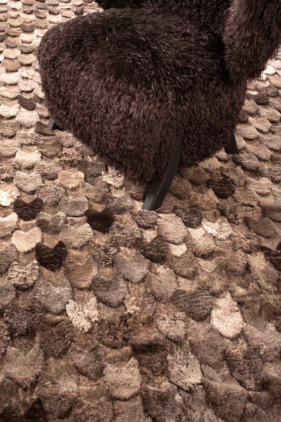 ARROWS – Hi-Low Sculpted Shearling Rug - Homelosophy, view 4