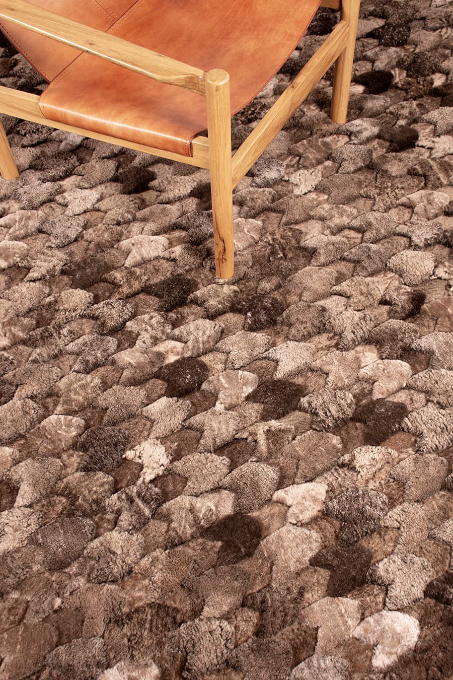 ARROWS – Hi-Low Sculpted Shearling Rug - Homelosophy, view 5