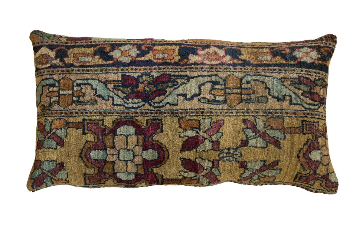 RESERVED Antique Kerman Rug Fragment Lumbar Pillow