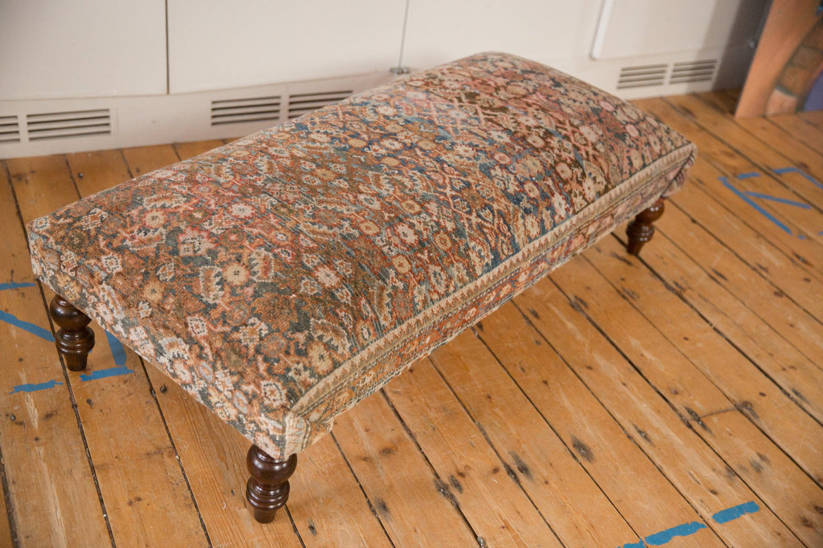 Vintage Persian Rug Ottoman Coffee Table