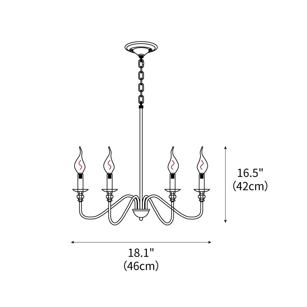 Ableton Classic Traditional Chandelier 18.1"