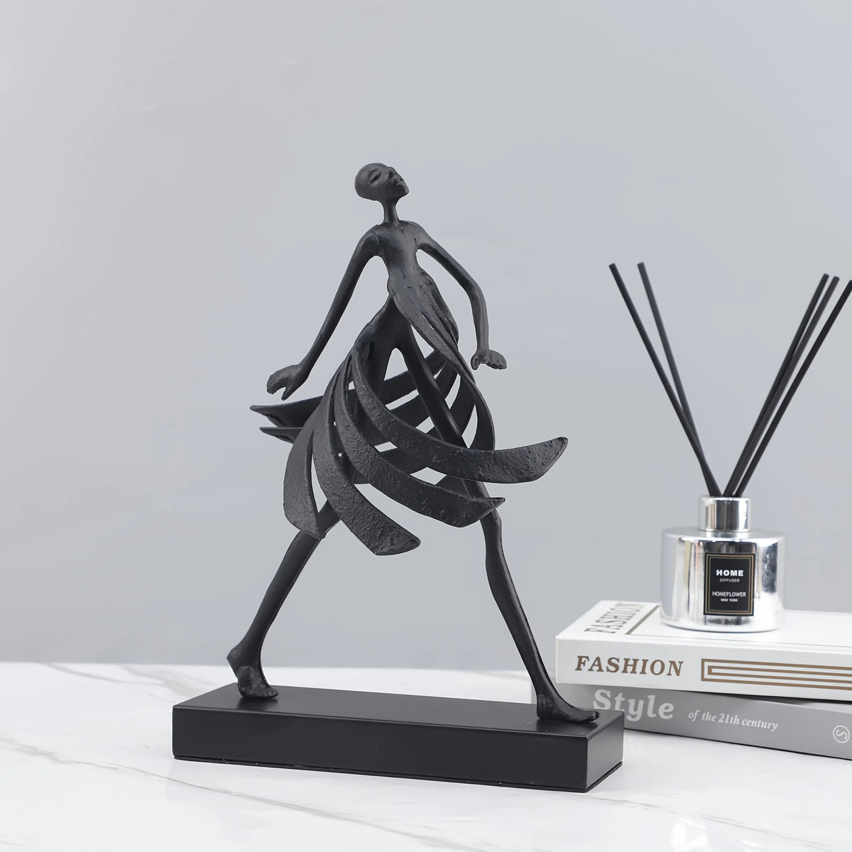 Abstract Dancing Lady Sculpture for Modern Home Decor