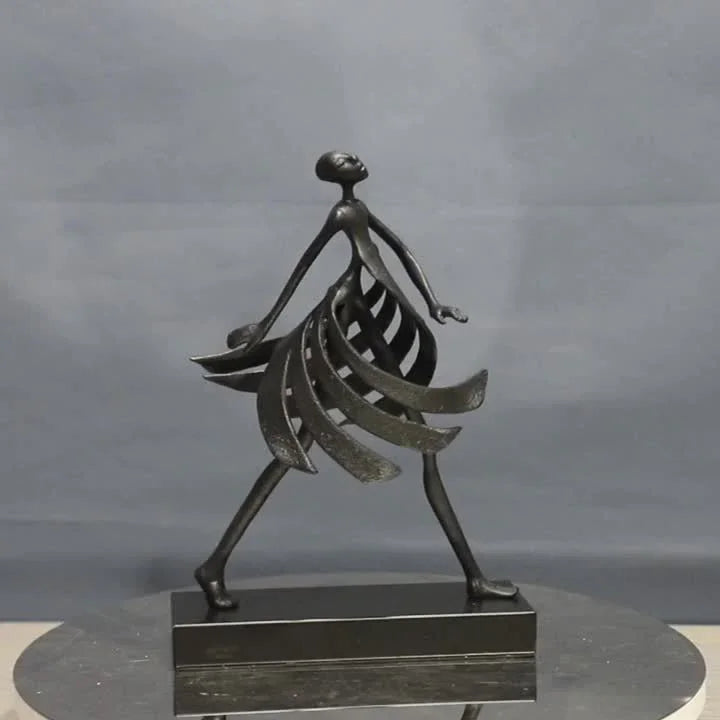 Abstract Dancing Lady Sculpture for Modern Home Decor