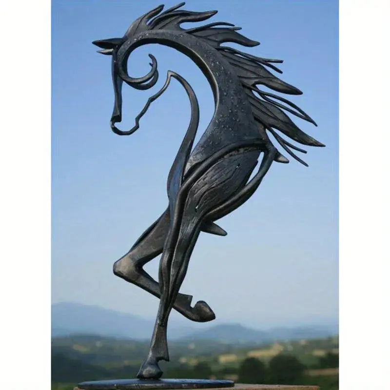 Abstract Modern Horse Sculpture Antique Table Decor