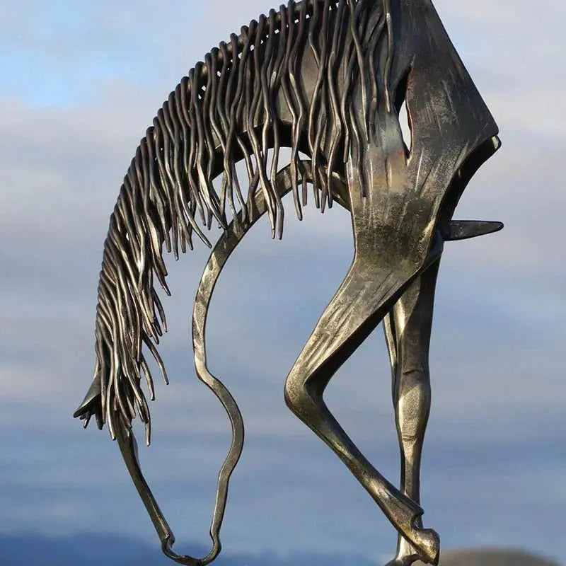Abstract Modern Horse Sculpture Antique Table Decor