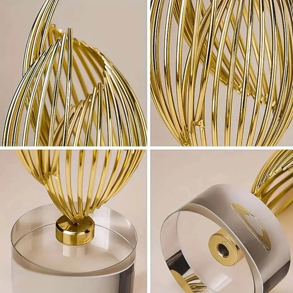 Abstract Table Sculpture - Golden Modern