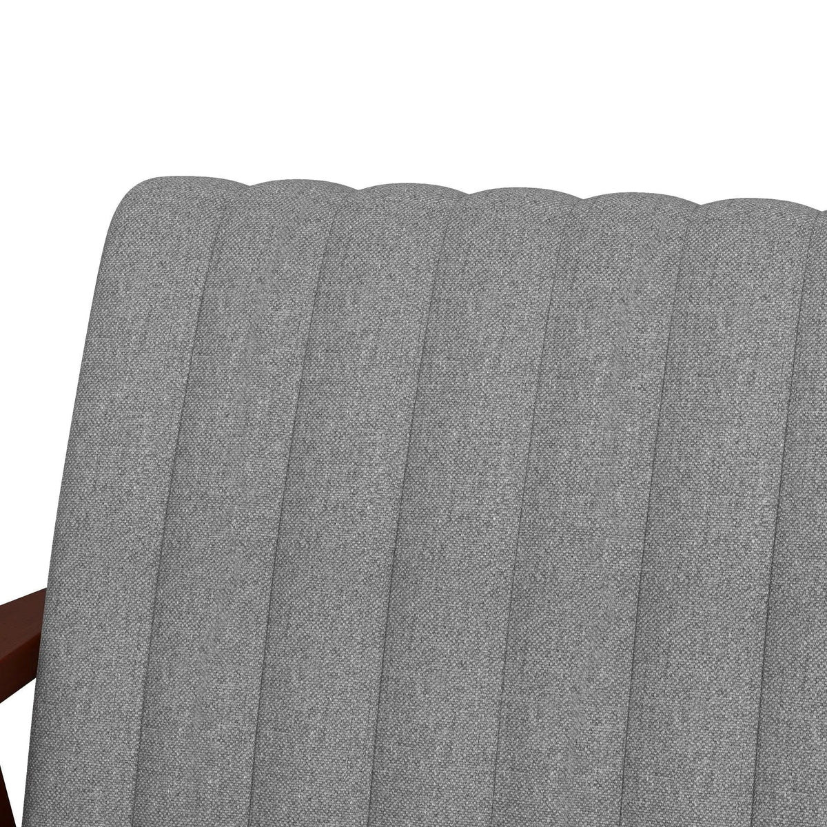 Accent Chair - Tufted Grey Wooden