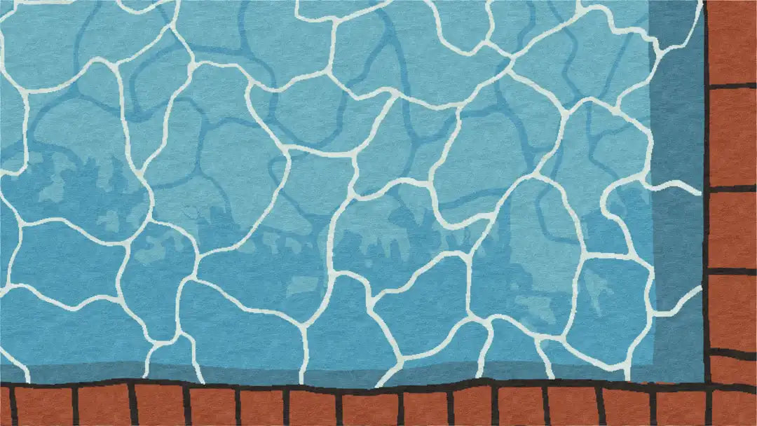 "Pool" - Handmade Wool and Silk Rug, After Swim Collection