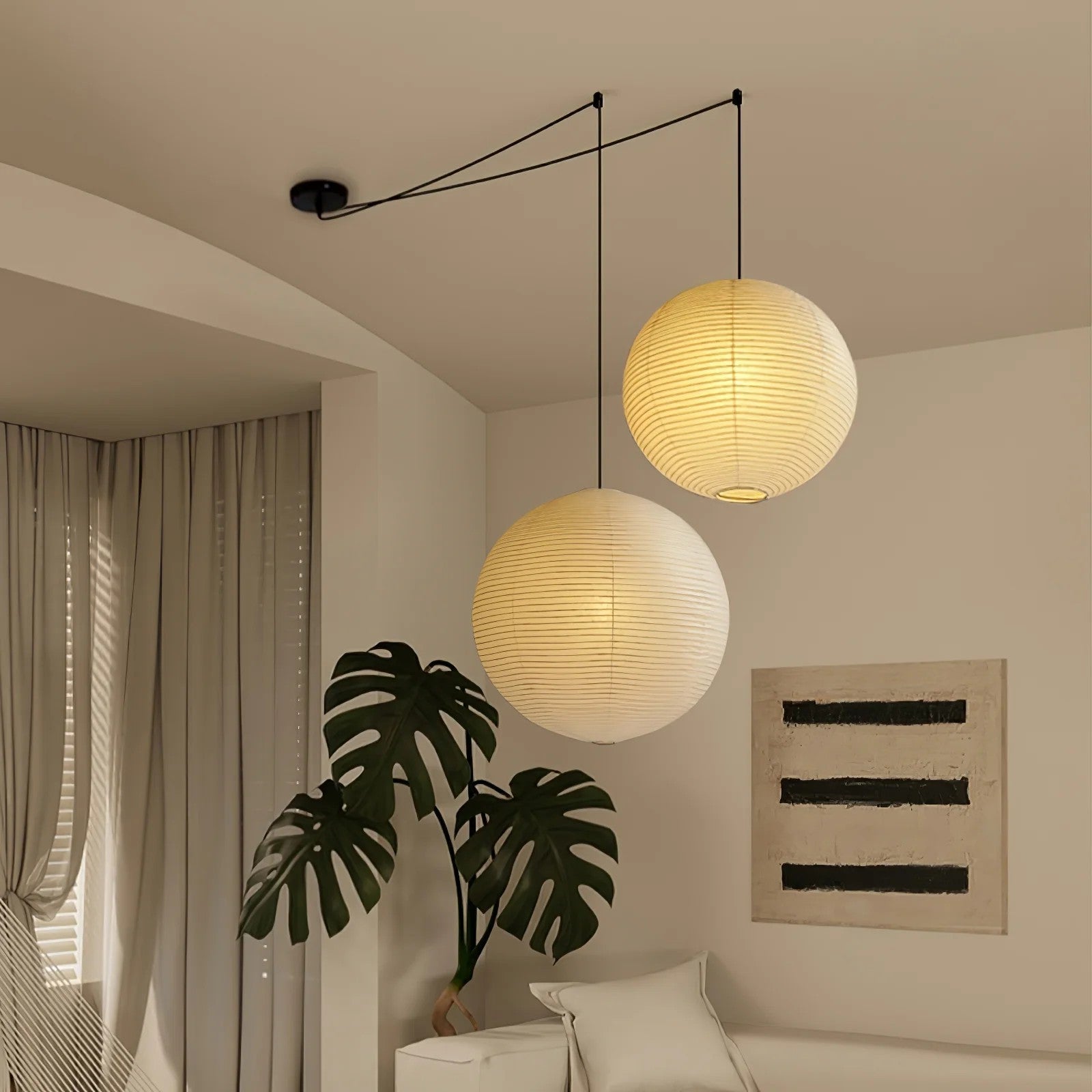 Akari A Pendant Swag Light 15.7"