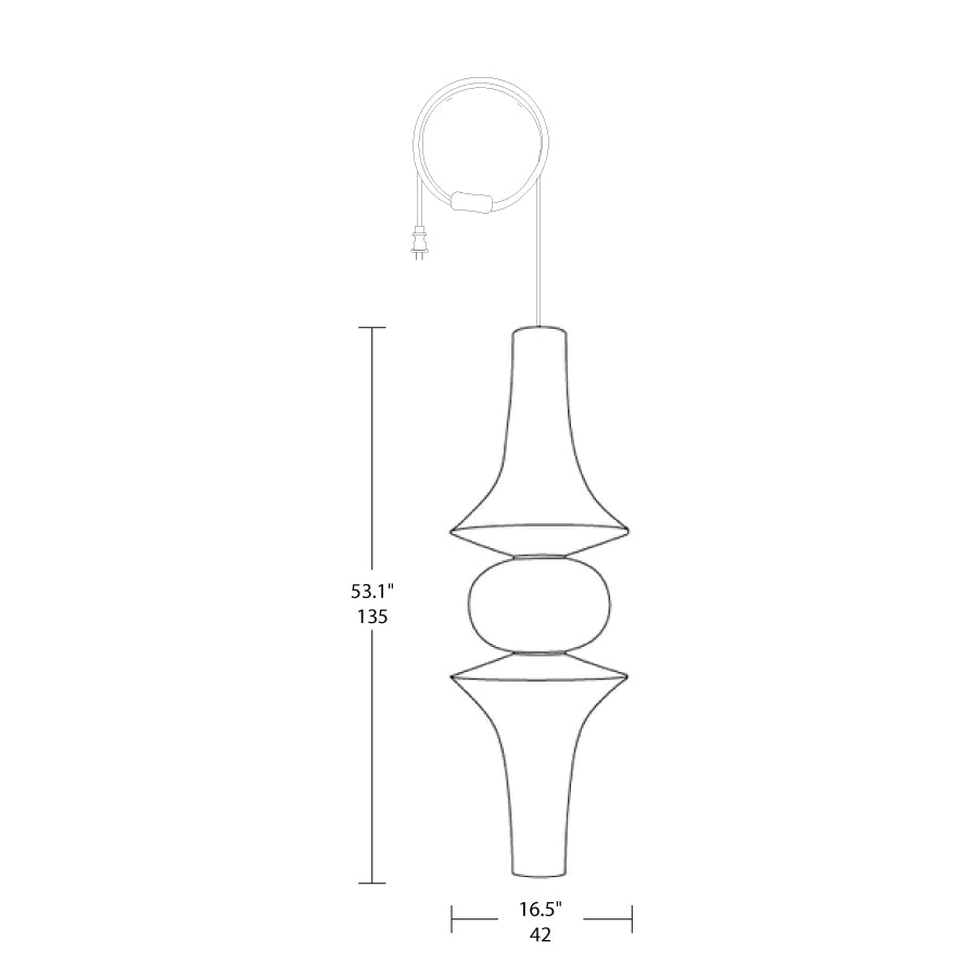 Akari E Pendant Swag Light 12.2"