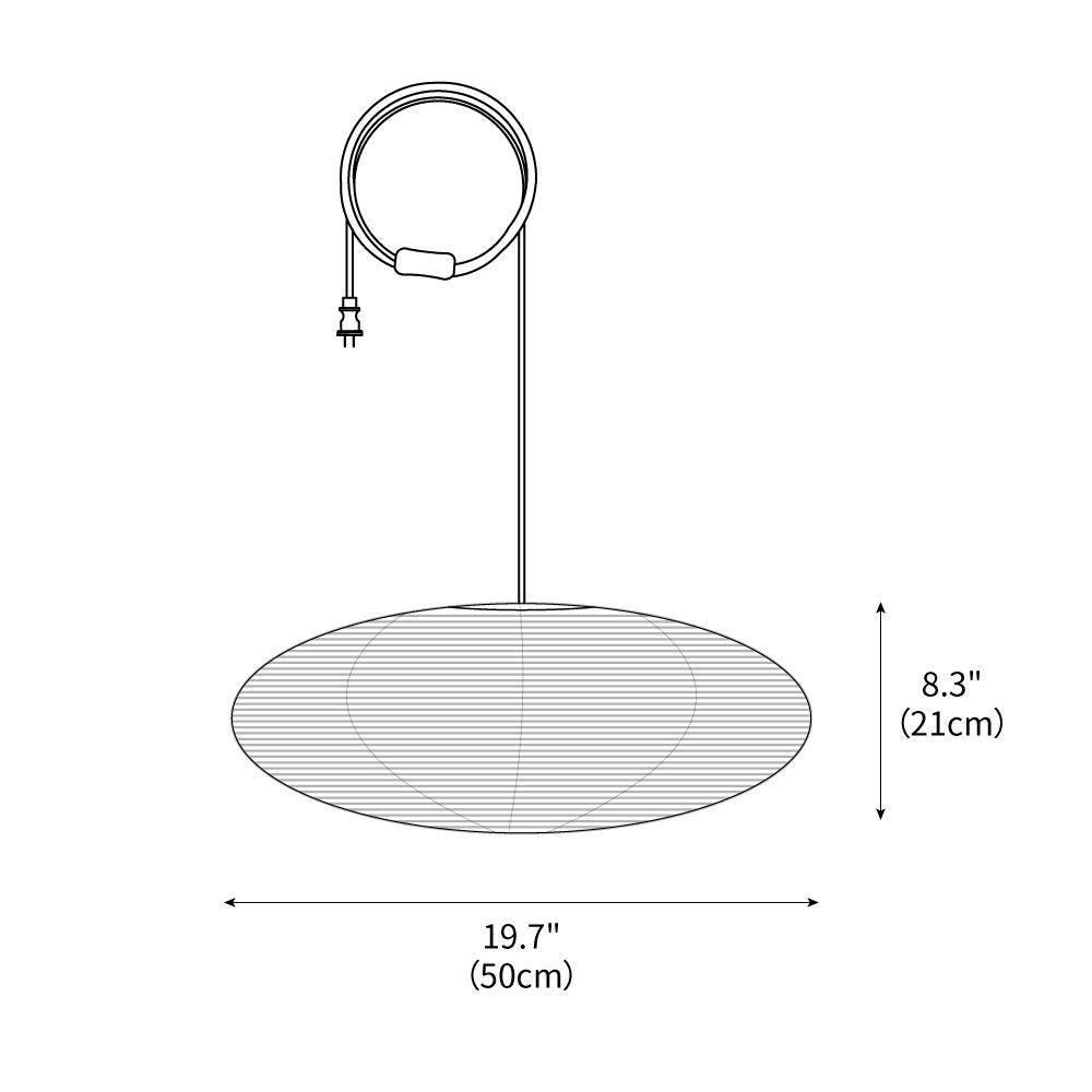 Akari Oval Pendant Swag Light 19.7"