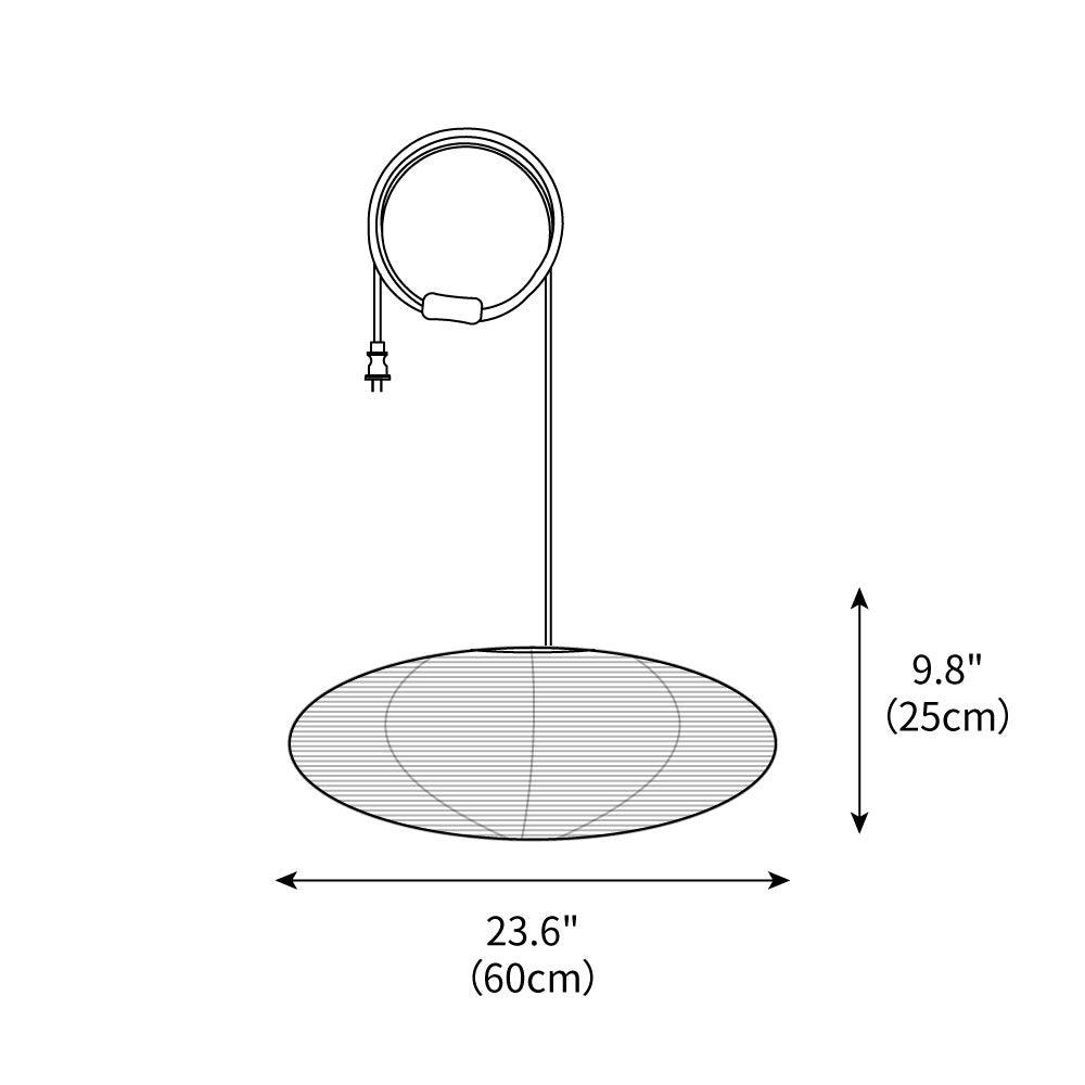 Akari Oval Pendant Swag Light 19.7"