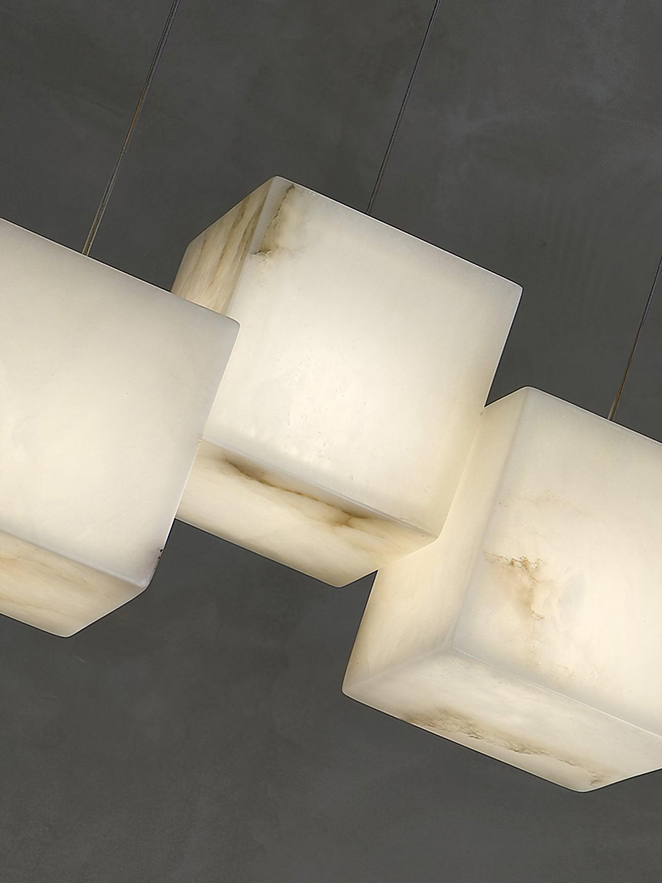 Alabaster Box Chandelier 28.3"