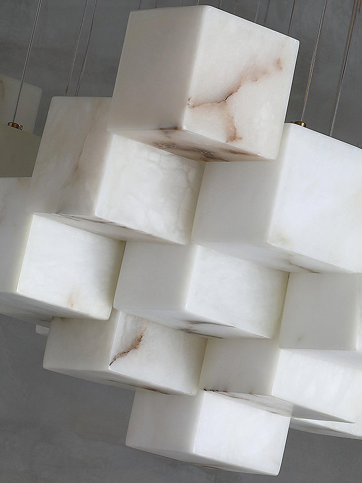 Alabaster Box Chandelier 28.3"