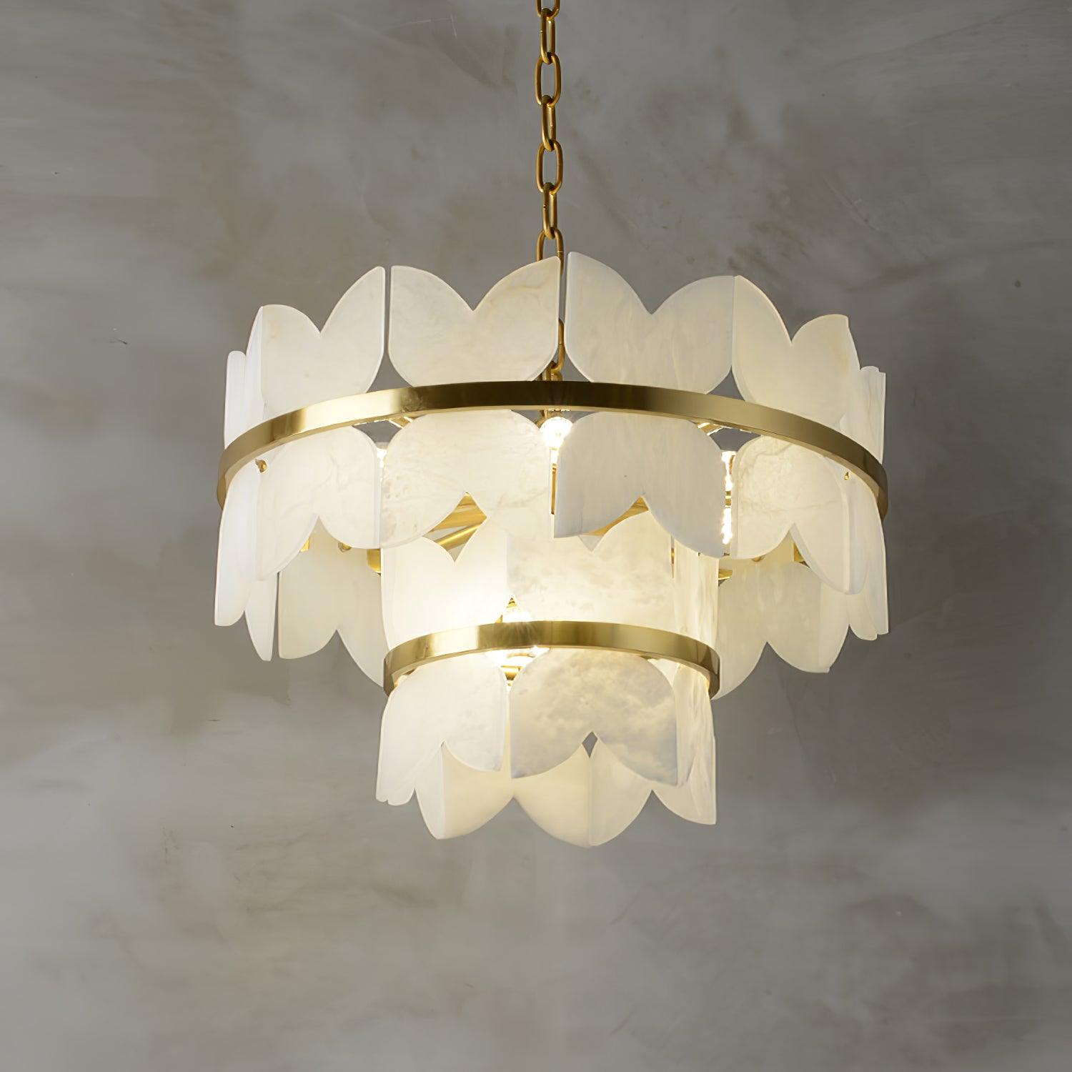 Alabaster Cloudscape Chandelier 11.8"