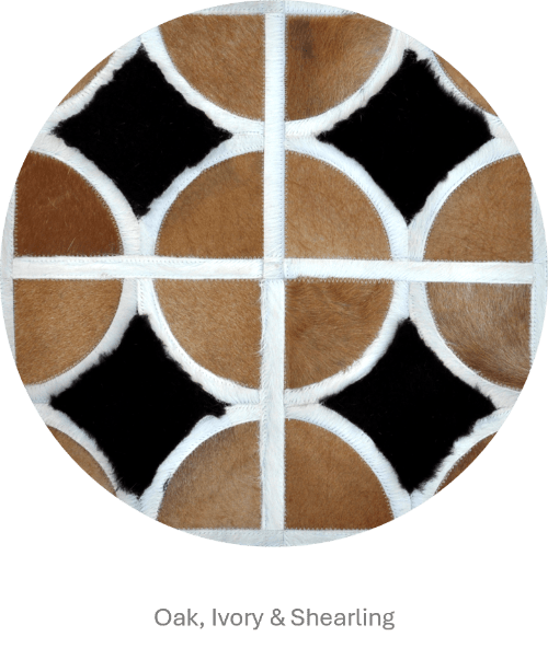 ALPHA – Custom Animal Hide Rug in Geometric Circle Pattern - Homelosophy, view 8