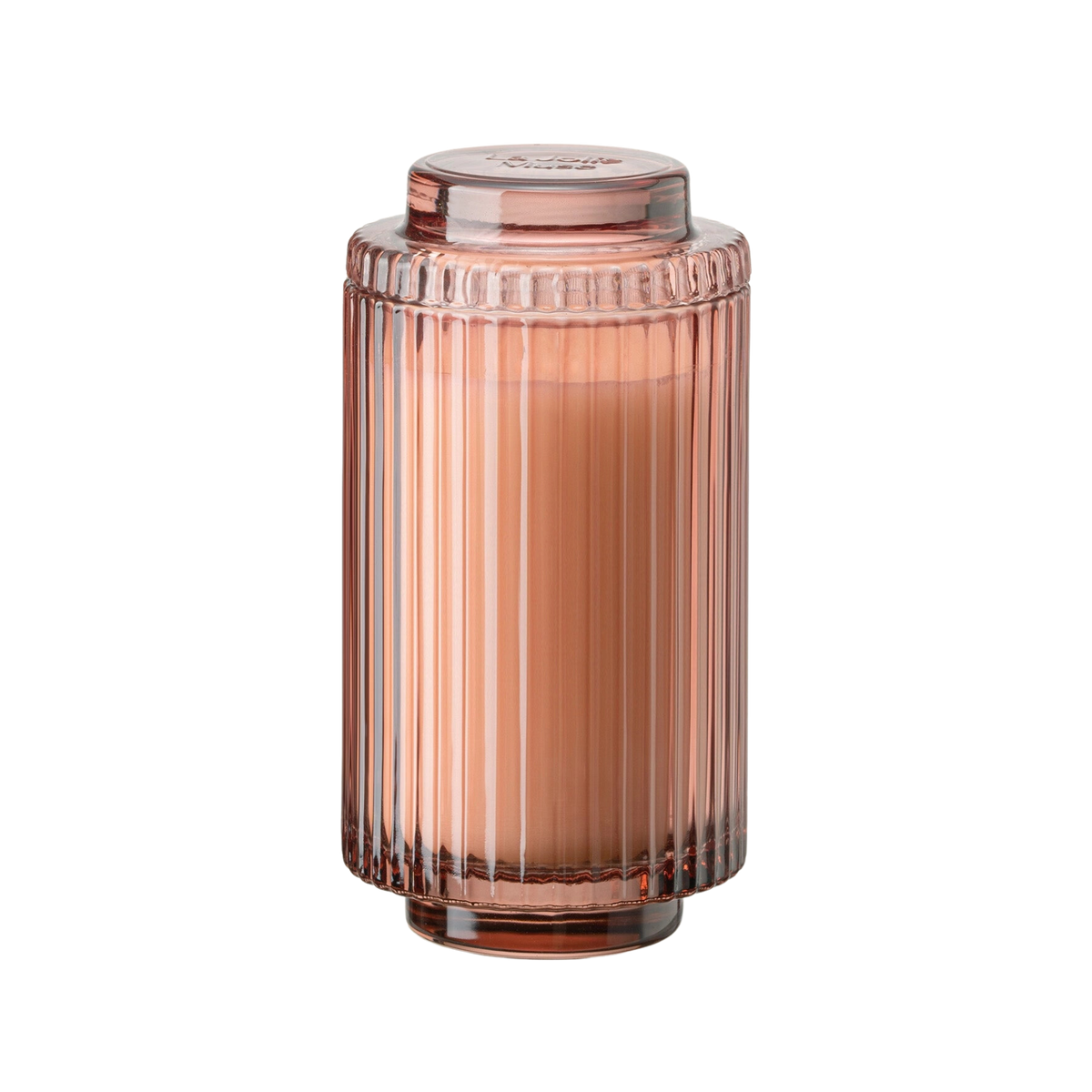 Aurélie Reeded Glass Candle: Watermelon Mint Zest (L & M) - Source by Studio Skara