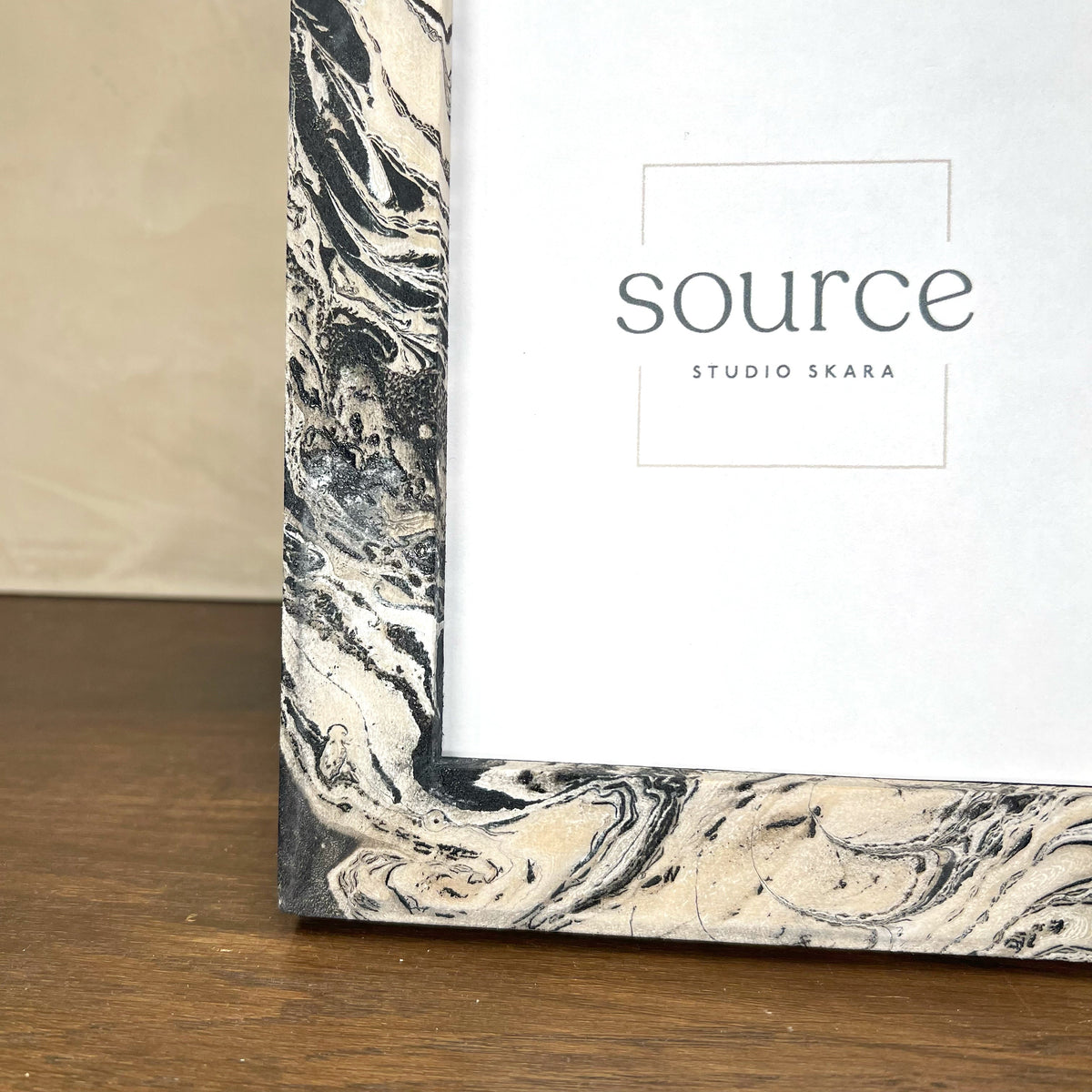 Neue Hand Marbled Wood Picture Frame - B&W & Neutrals (5x7) - Source by Studio Skara, view 12