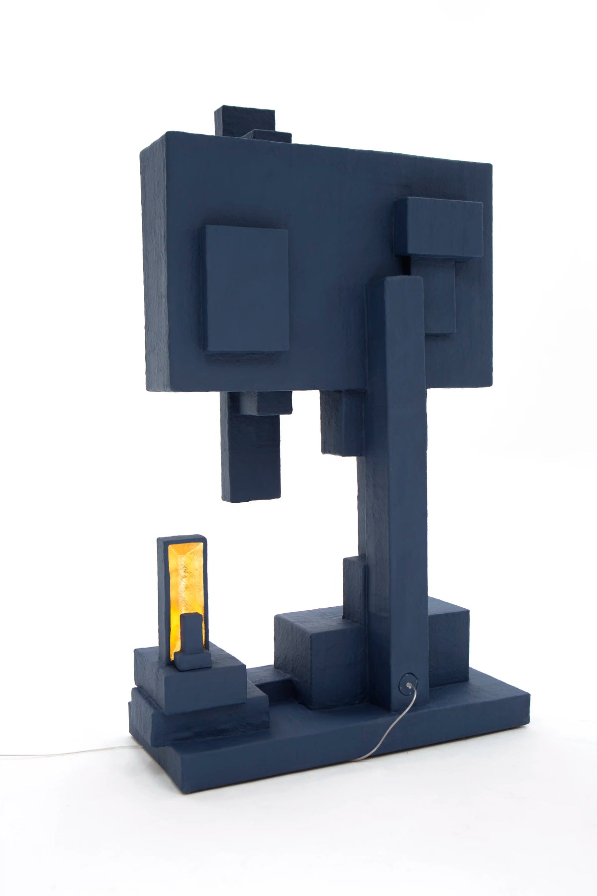 Blue Upcycled Floor Lamp - BOX-2 by Studio Josha