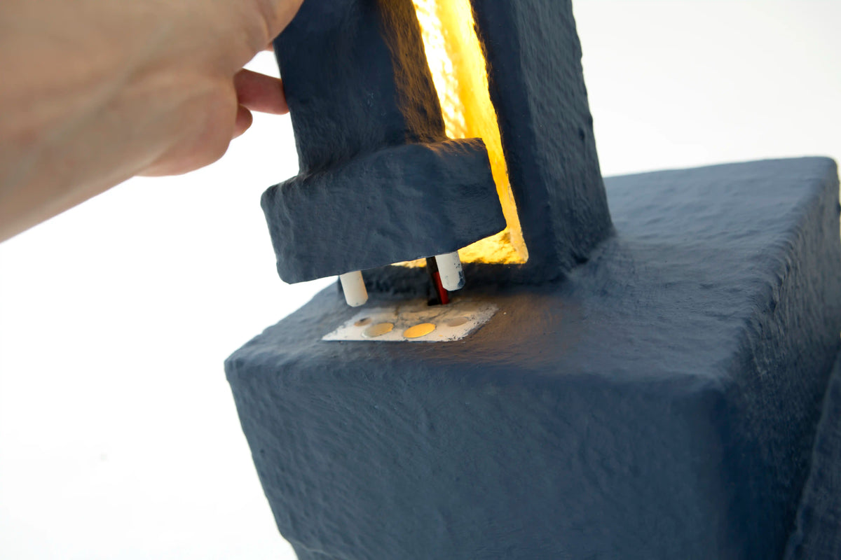 Blue Upcycled Floor Lamp - BOX-2 by Studio Josha
