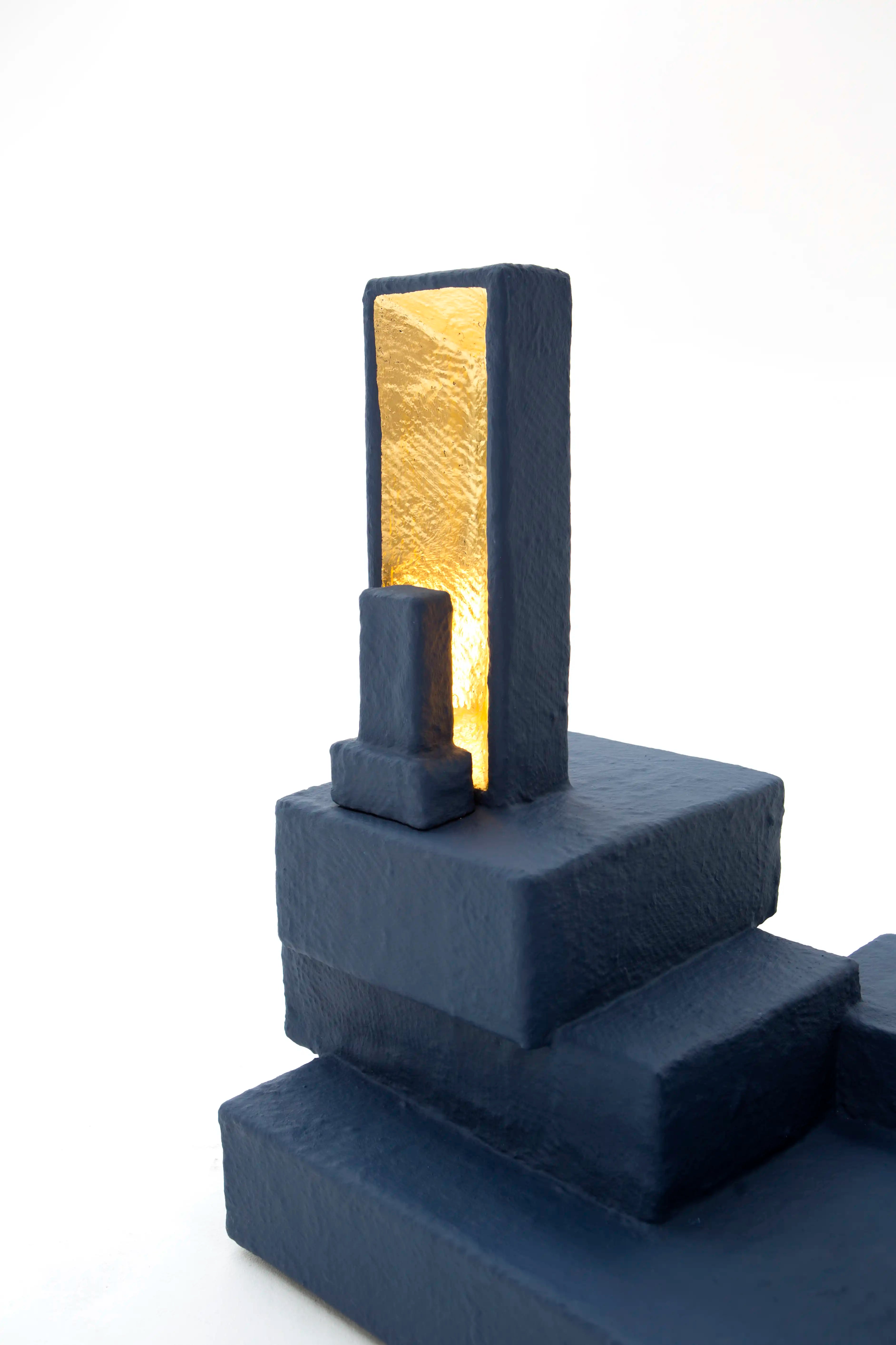 Blue Upcycled Floor Lamp - BOX-2 by Studio Josha