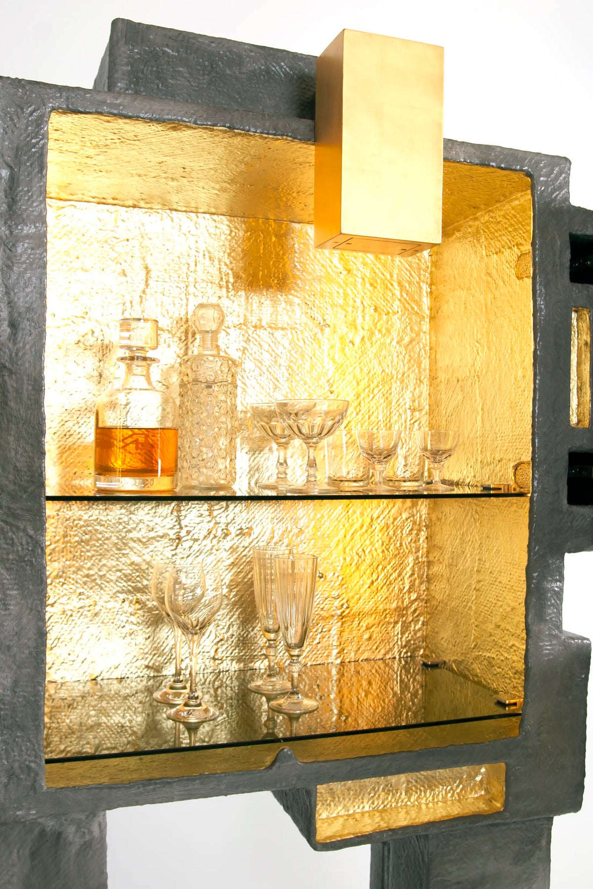 Grey Upcycled Bar Cabinet - BOX-3 by Studio Josha