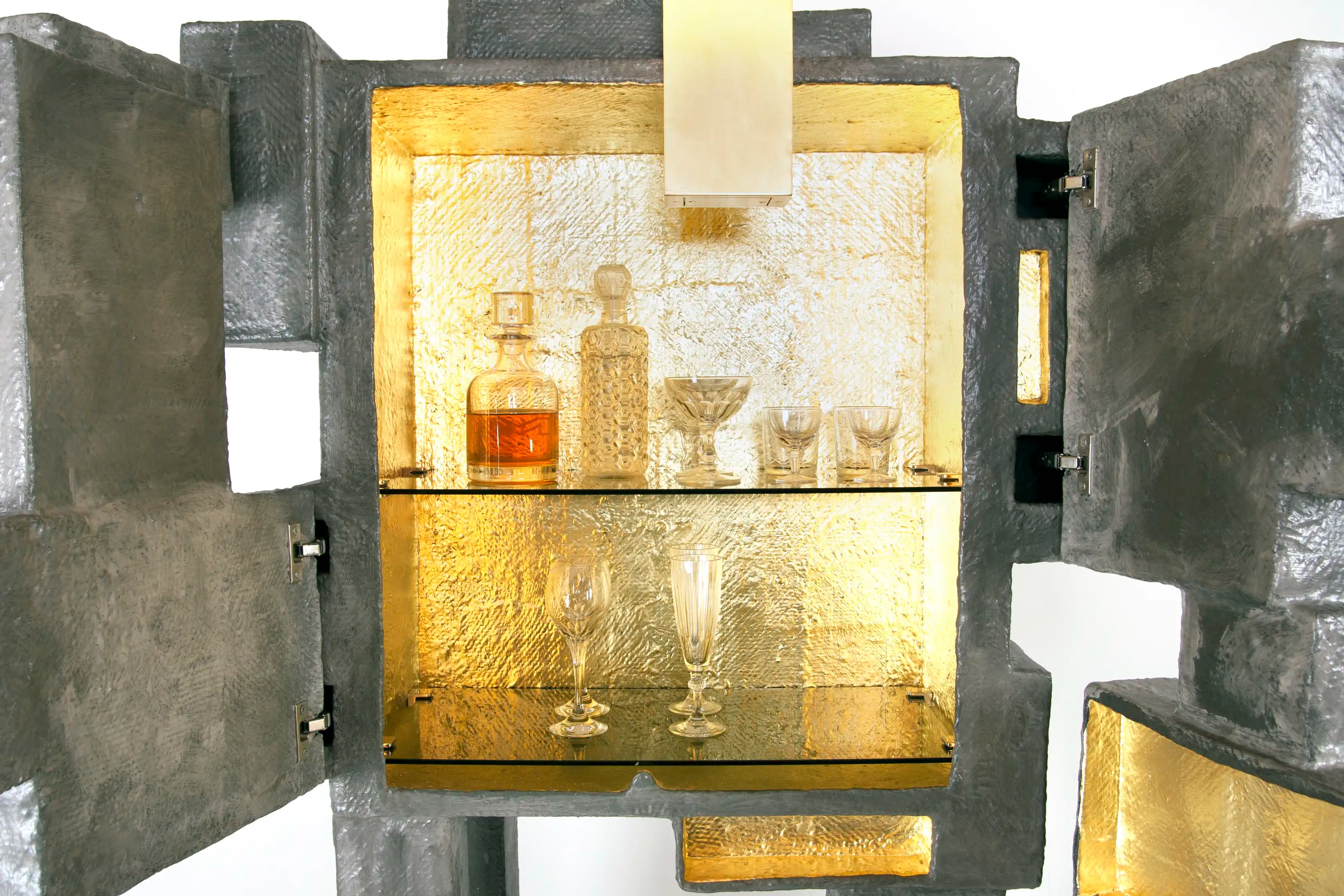 Grey Upcycled Bar Cabinet - BOX-3 by Studio Josha