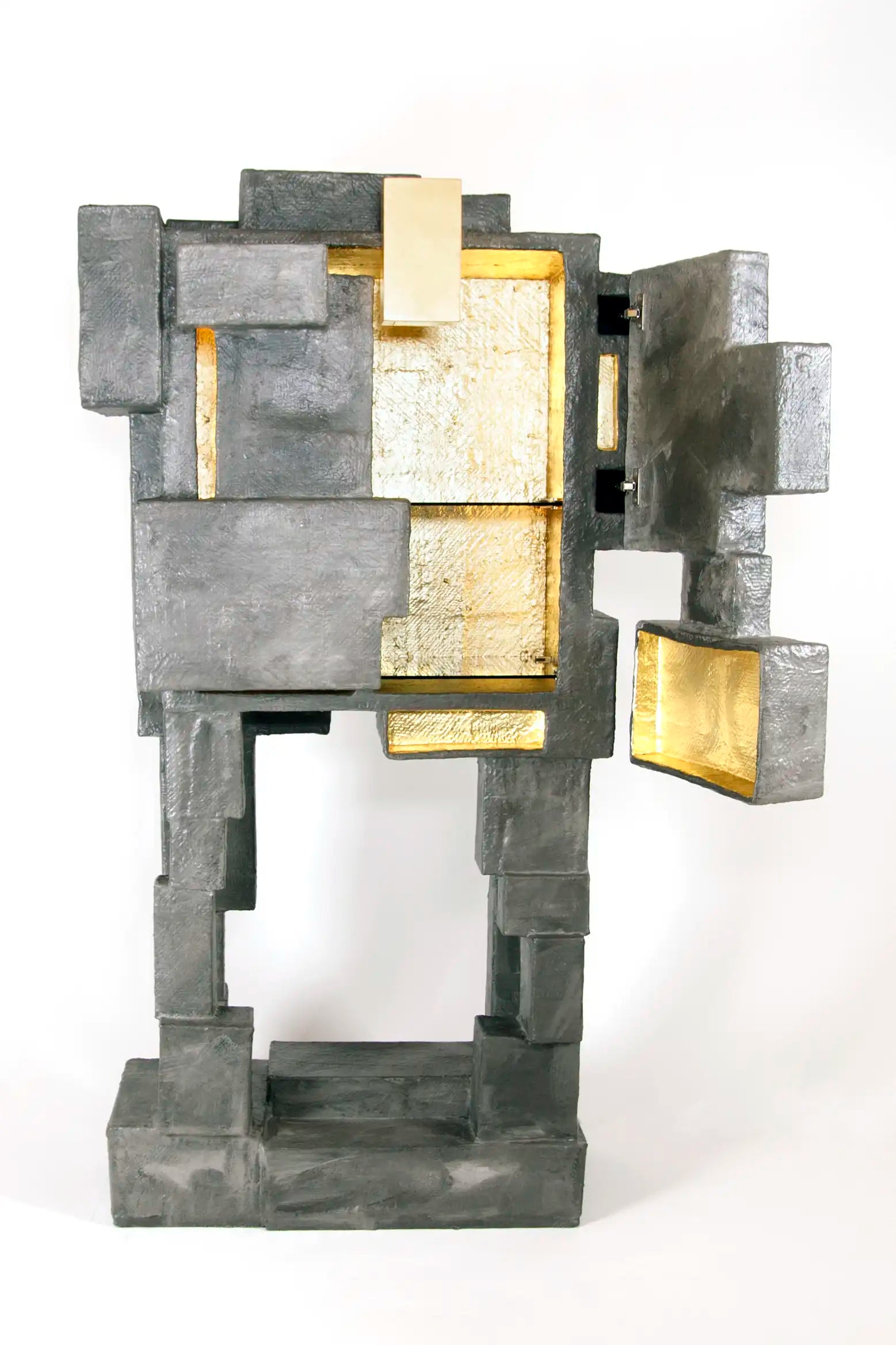 Grey Upcycled Bar Cabinet - BOX-3 by Studio Josha