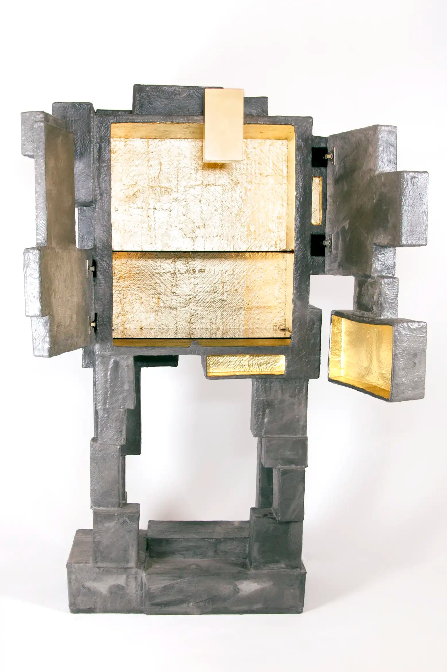 Grey Upcycled Bar Cabinet - BOX-3 by Studio Josha