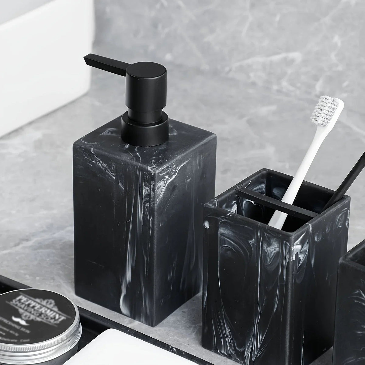 Bathroom Countertop - Marble Storage Set