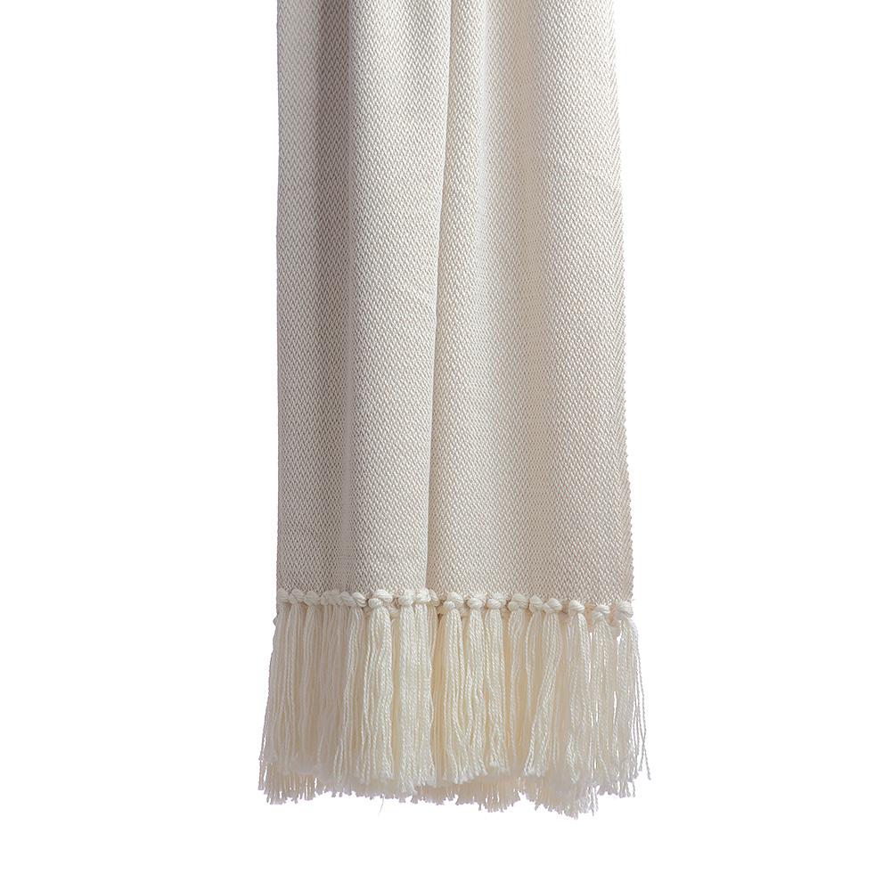 Melange Ivory Luxury Throw Blanket - Homelosophy, view 3
