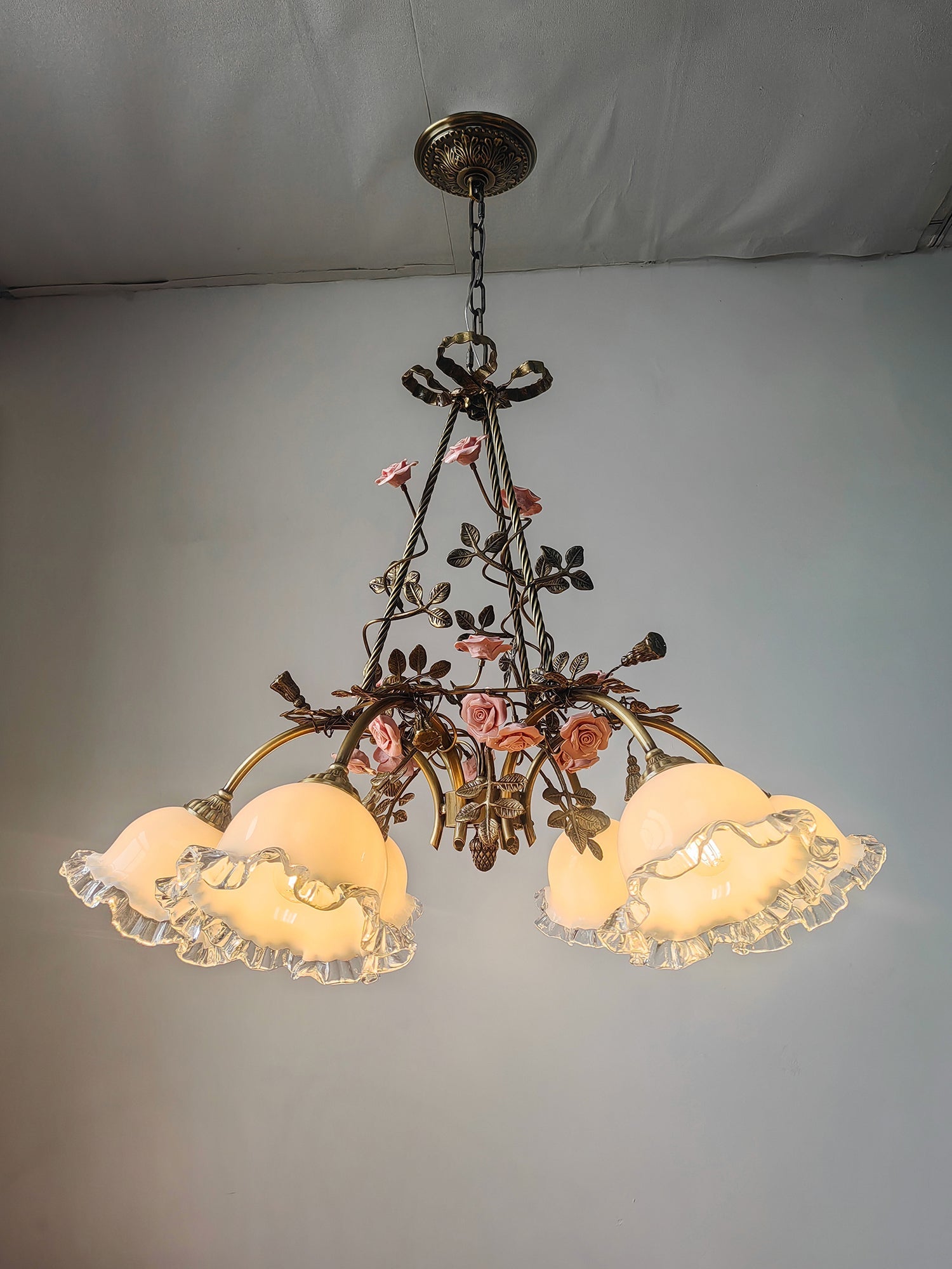 Belle Fleur Brass Chandelier