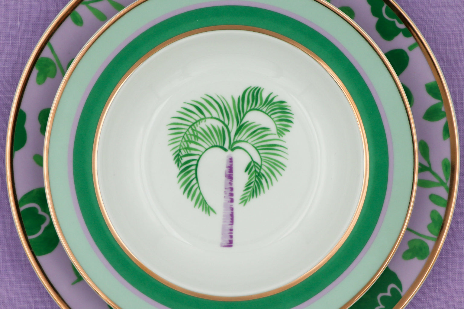 Bernadette Palm Soup Bowl - Set of 4 (+1 Bonus Bowl)