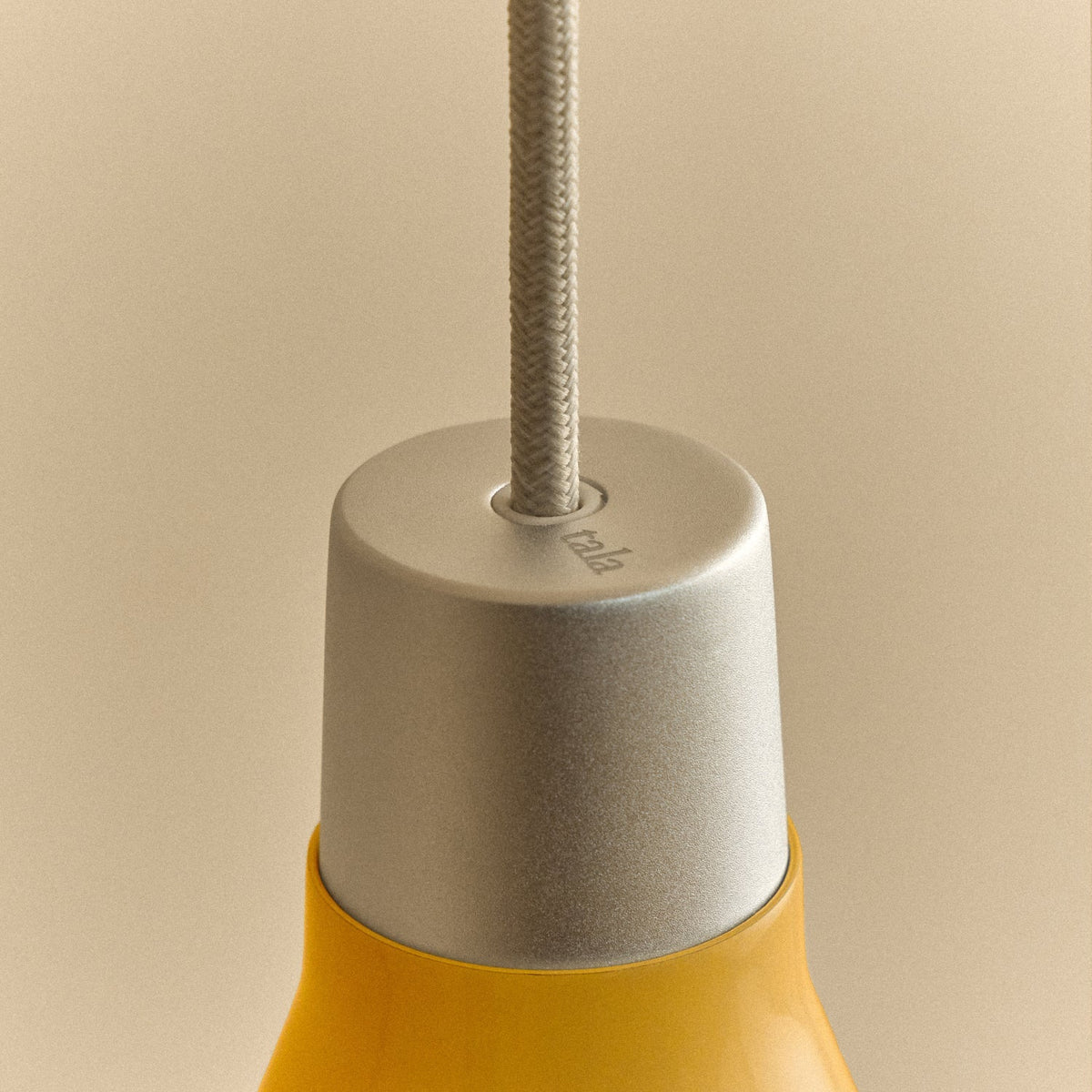 Bower Pendant Light Medium in Yellow + Sphere IV