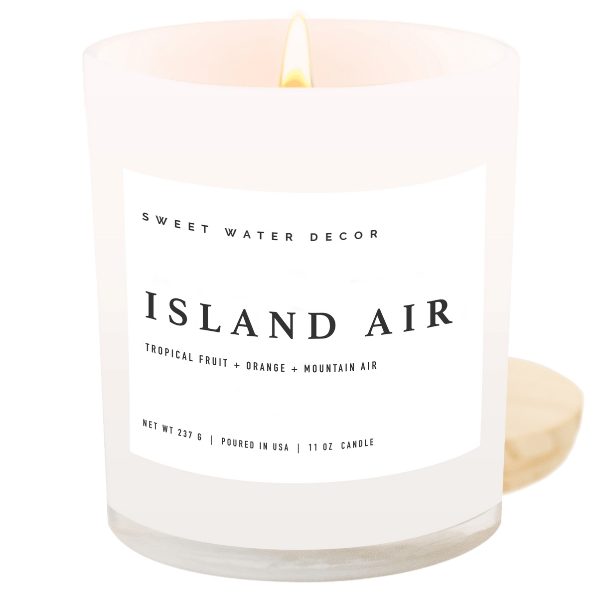 Island Air Soy Candle - White Jar - 11 oz - Sweet Water Decor