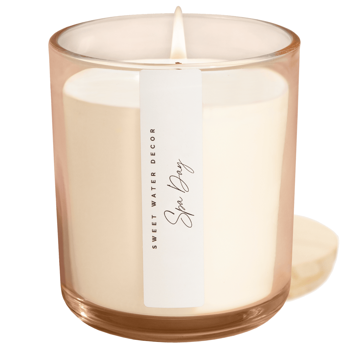 Spa Day Soy Candle - Tinted Glass Jar - 12 oz - Sweet Water Decor