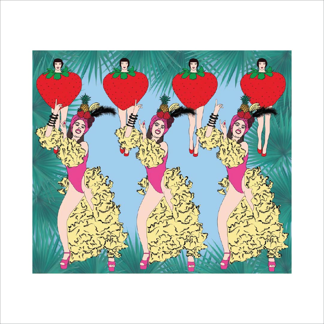 Custom Retro Carmen Miranda Wallpaper