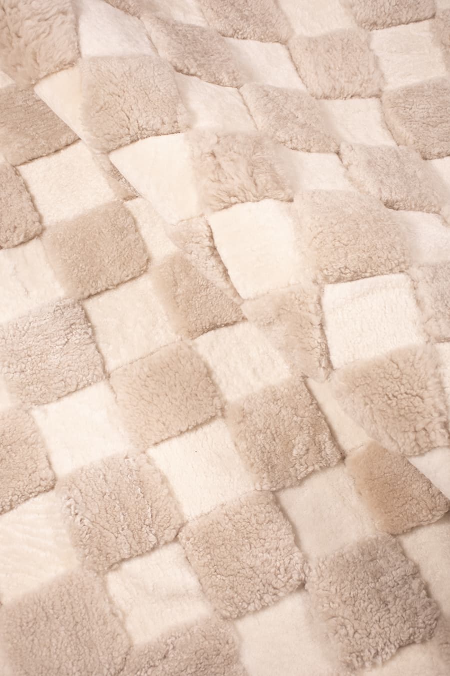 CHECKERED – High and Low Shearling Rug - Homelosophy, view 4