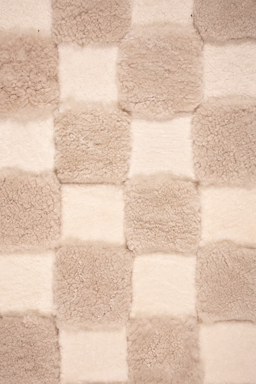 CHECKERED – High and Low Shearling Rug - Homelosophy, view 7